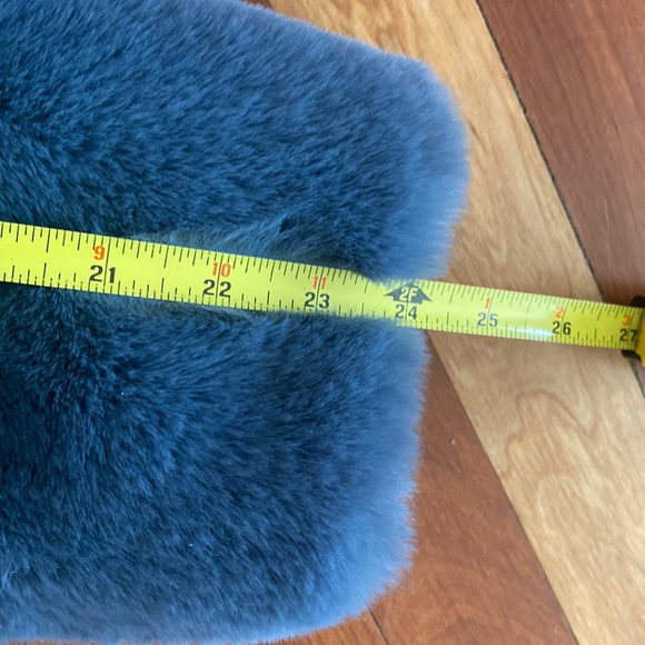 NWT-FEATURED IN US WEEKLY- Apparis Faux Fur Steel Blue  Elouise Coat - Picture 14 of 15